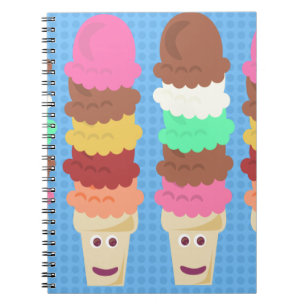 Carnet Cornets de crème glacée superbes de Decker