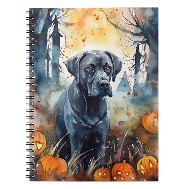 Carnet Corso De Canne D'Halloween Avec Peur Citrouille (Devant)