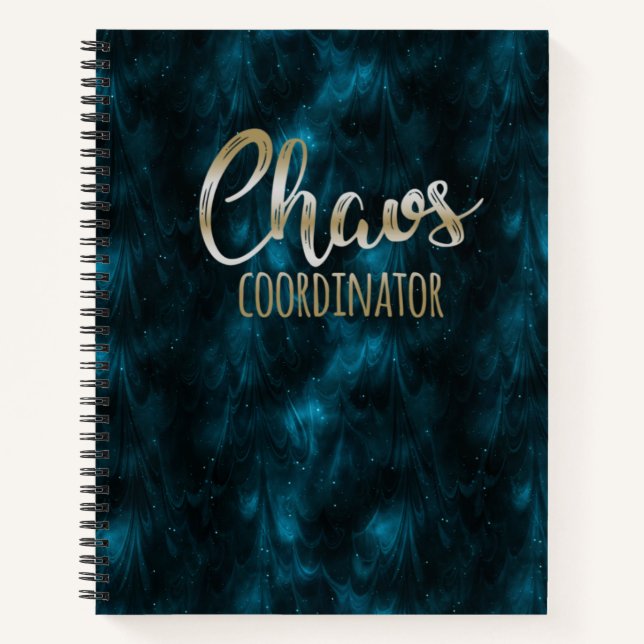 Carnet Cosmic Blue Chaos Coordonnateur Planificateur pers (Devant)