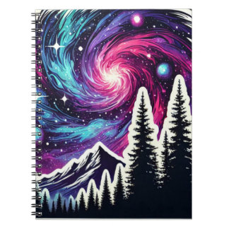 Carnet Cosmic Forest: Galaxy Meets Nature