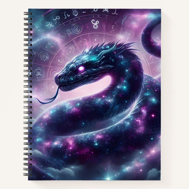 Carnet Cosmic Serpent Zodiac Galaxy Astrology (Devant)