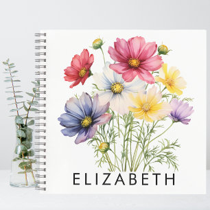 Carnet Cosmos Fleur Mois De Naissance Cadeau Customisé Po
