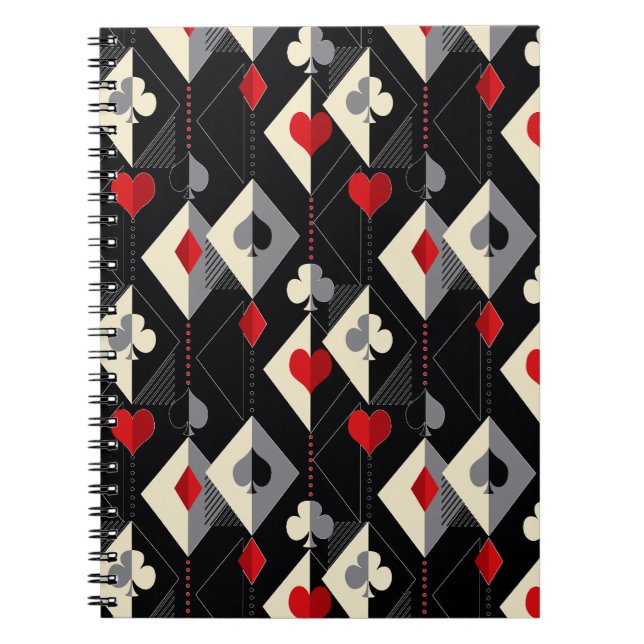 Carnet Costumes de jeu de cartes en poker. (Devant)