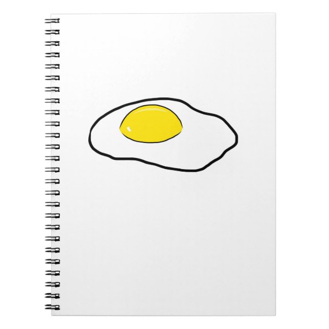 Carnet Côté ensoleillé de dessin d'oeufs pochés de bande (Devant)