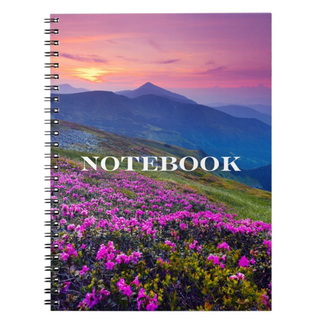 Carnet - Côté Montagne Fleur Violet (Devant)