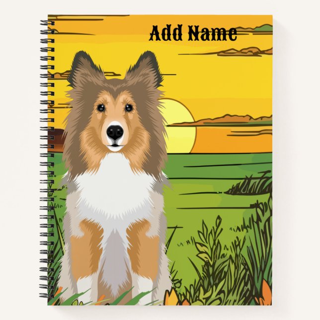 Carnet Coton brut Collie (Devant)