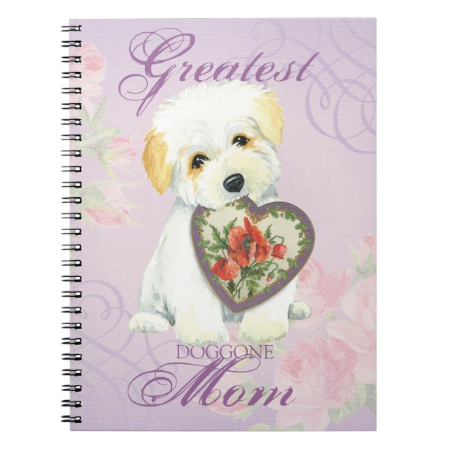 Carnet Coton de Tulear Heart Mom (Devant)