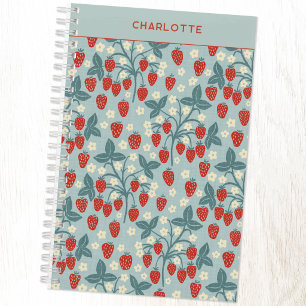 Carnet Cottage Ancien Fleurs de Fraisier Personnalisé