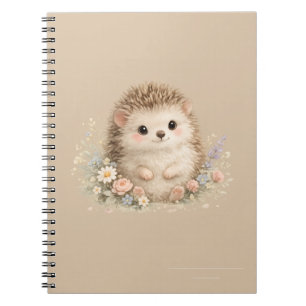 Carnet Cottage Floral Kawaii Cadeau Hérisson