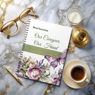 Carnet Cottage Purple Floral aidant