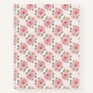 Carnet Cottage rose rose fleur vintage motif