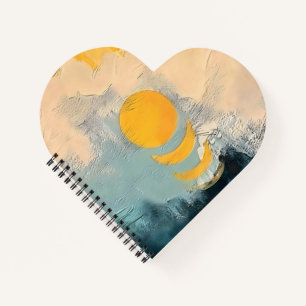 Carnet Coucher de soleil abstrait – Calme doré sur les ho