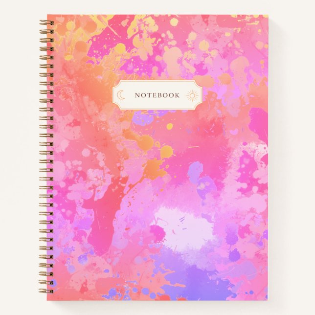 Carnet Coucher de soleil Boho Splash (Devant)
