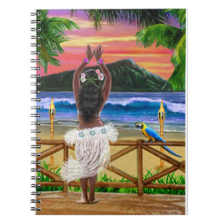 CARNET COUCHER DE SOLEIL HULA HAWAÏEN