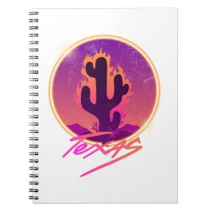 CARNET COUCHER DE SOLEIL NÉON CACTUS