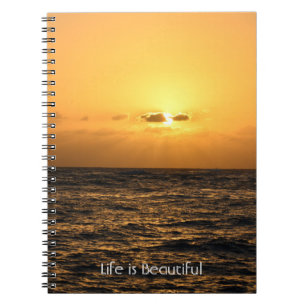 Carnet Coucher de soleil Océan Sunset Kauai (ma photograp