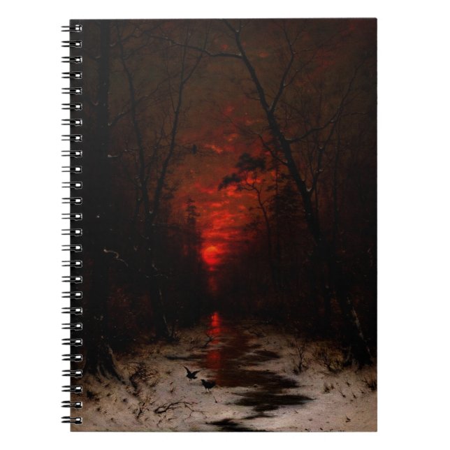 Carnet Coucher de soleil sur la forêt d'hiver par Heinric (Devant)