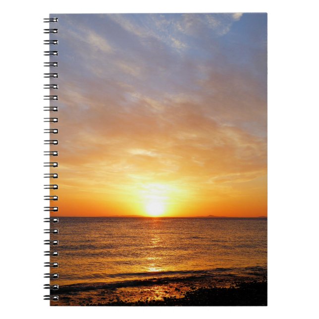 CARNET COUCHER DE SOLEIL SUR LA MER (Devant)