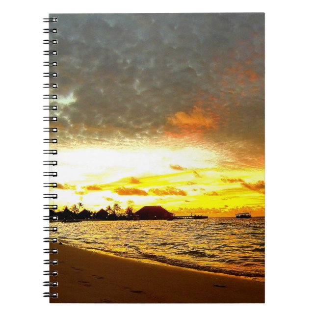 Carnet Coucher de soleil sur les Maldives (Devant)