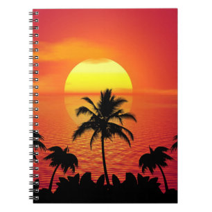 Carnet Coucher de soleil tropical