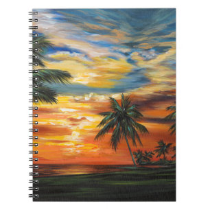Carnet Coucher de soleil tropical étonnant
