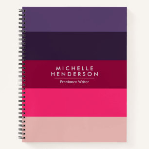 Carnet Couleur Bleu Couleur Gradiente Bandes