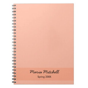 Carnet Couleur de tendance - Nom de la pêche douce / Carn