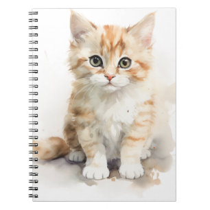 CARNET COULEUR D'EAU CUTE ORANGE TABBY CUISINE