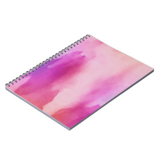 Carnet Couleur d'eau rose et violet Espace positif