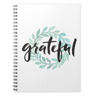 Carnet Couleur d'eau verte Gratte Wreath Automne Gratitud