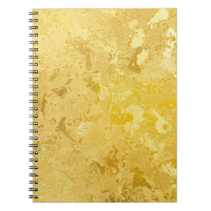 Carnet couleur or Abstraite peinte sur la surface brute d