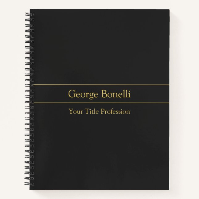 Carnet Couleur or gris classique Personnaliser personnell (Devant)