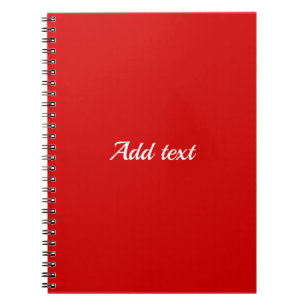 Carnet Couleur solide rouge fêté, Modèle,