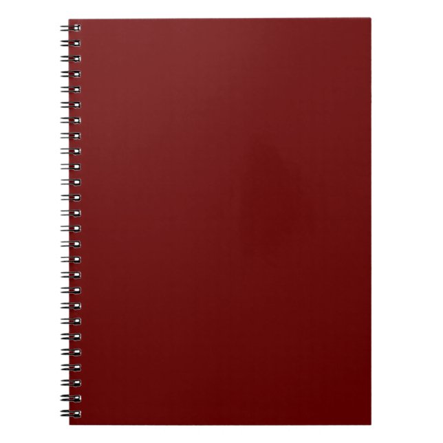 Carnet Couleur solide rouge sang tendance | Élégant (Devant)