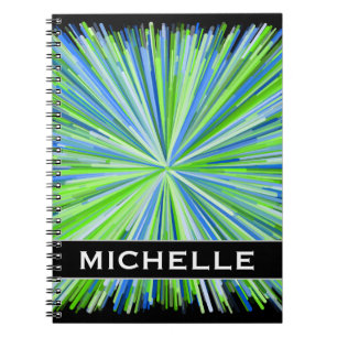 Carnet Couleurs de la ligne verte/bleue Motif d'éclateme