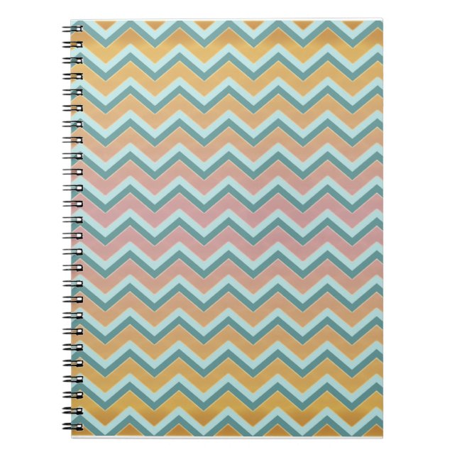 Carnet Couleurs douces et chaudes ZigZag (Devant)