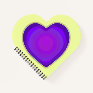 Carnet Couleurs pastel & coeurs violets battre