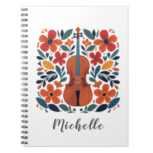 Carnet Couleurs Personnalisées Wildflower Boho Floral Vio