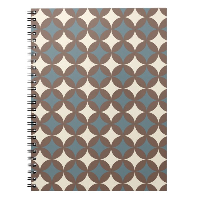 Carnet Couleurs rétro Mi-Siècle Cercles modernes (Devant)