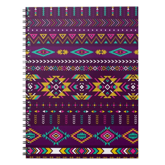 Carnet couleurs rétro tribus vintage navajo patte sans so (Devant)