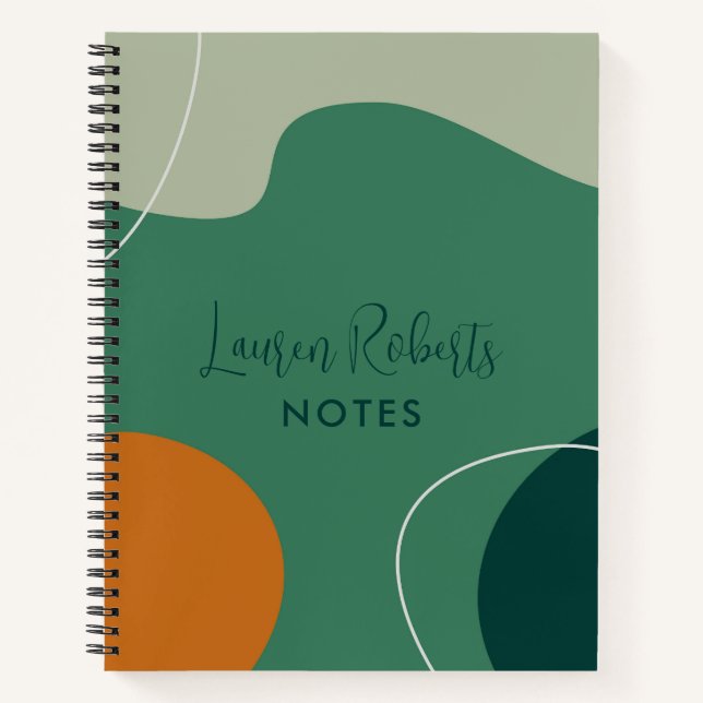Carnet Couleurs terre tendance formes organiques abstrait (Devant)