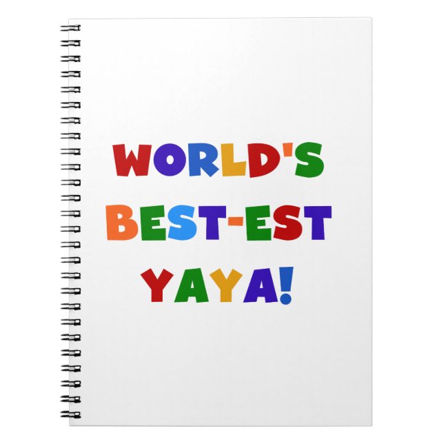 Carnet Couleurs vives les meilleurs cadeaux de Yaya au mo (Devant)