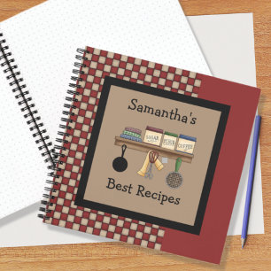 Carnet Country Check Recipe Spiral Notebook
