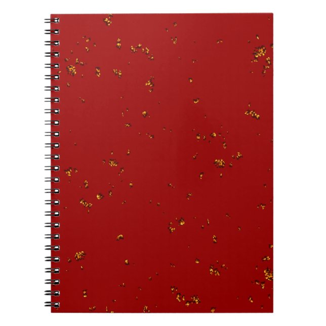 Carnet Coup De Feu Rouge Sur Votre Photo (Devant)
