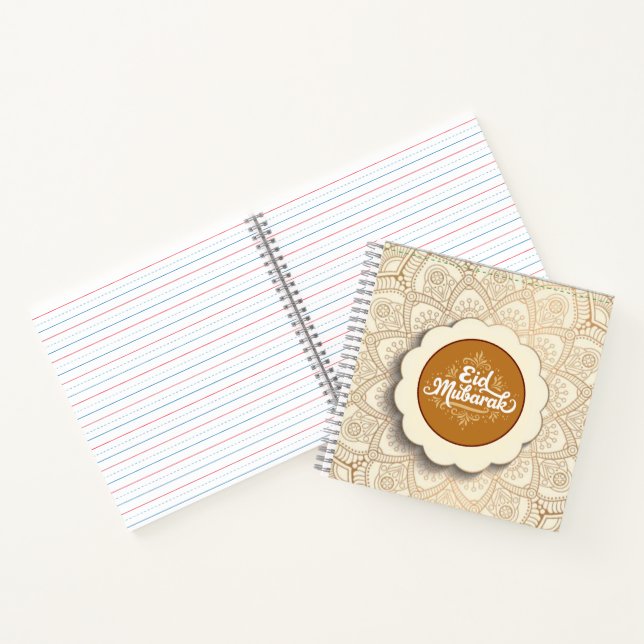 Carnet Coupé Eid Mubarak (Intérieur)