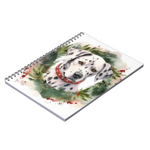 Carnet Coupe festive de la couronne de Noël dalmate