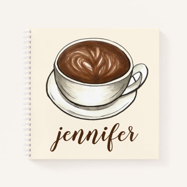 Carnet Coupe Lover Latte Tan Tan Brown Cadeau personnalis (Devant)