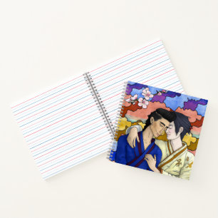 Carnet Couple Gay Dans Le Style De L'Art Japonais Ukiyo-e