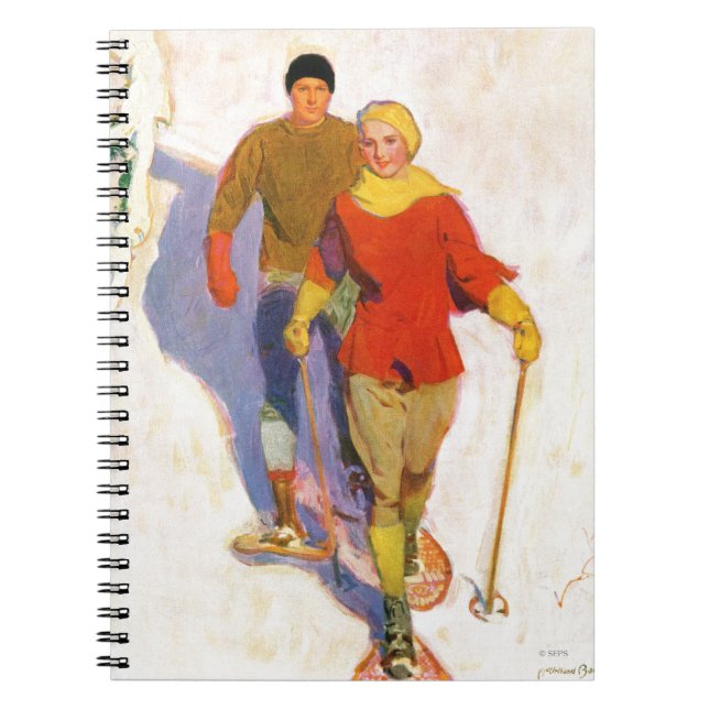 Carnet Couple portant des raquettes par McClelland Barcla (Devant)