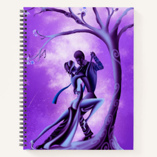Carnet Couple romantique Dansant le Tango violet